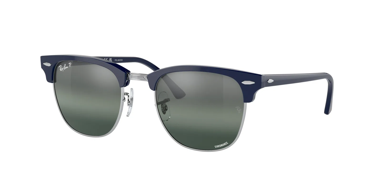 Ray-Ban Clubmaster 0RB3016 Sunglasses - Grey On Black - view 7